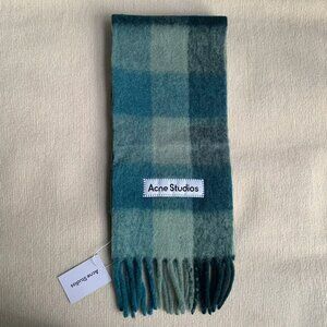 Acne Studios Teal Plaid Scarf - Like New Only Tried On